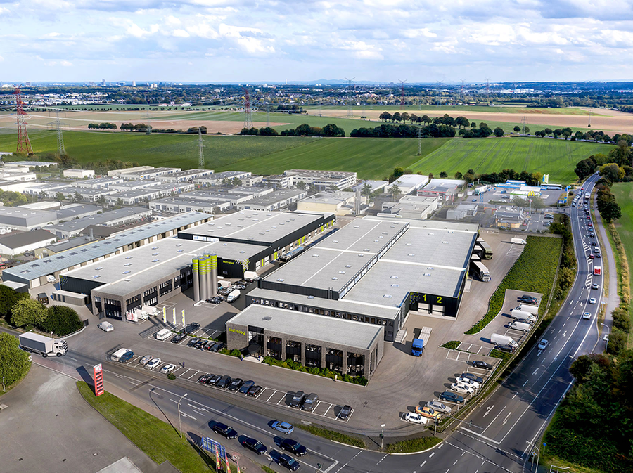  Vue aérienne du parc entrepreneurial Metroloq à Pulheim